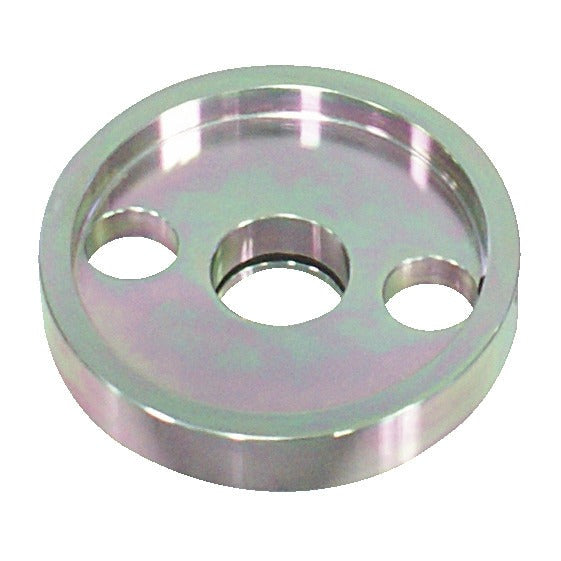 KL-1002-1011 - Adaptador de montaje para cilindro hidráulico. con 89mm: Disco metálico circular con tres orificios