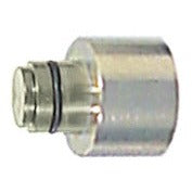KL-0174-853 - pieza de presión para mech. huso: Adaptador metálico cilíndrico con junta tórica y extremo estriado