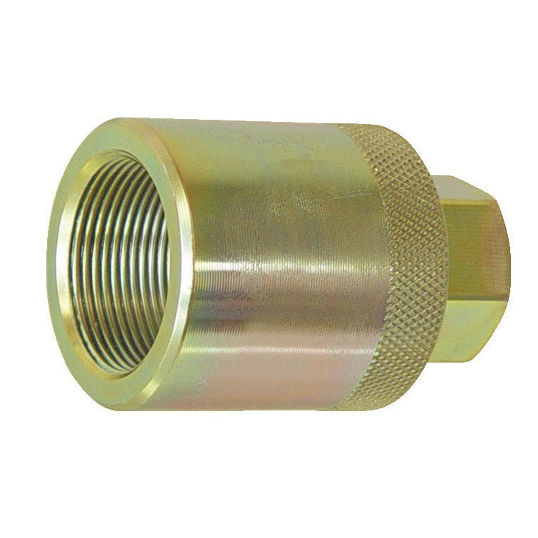 KL-0250-4013 - Madre: Racor cilíndrico metálico con rosca interior y extremo hexagonal moleteado