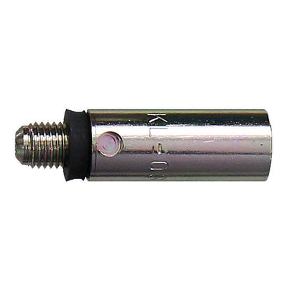 KL-0369-541 - Adaptador M10x1 a M8x1: Adaptador cilíndrico metálico con rosca macho y arandela negra en un extremo