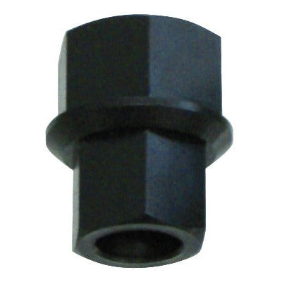 KL-0284-3901 - Tuerca de unión SW17: Adaptador hexagonal metálico negro con orificio central
