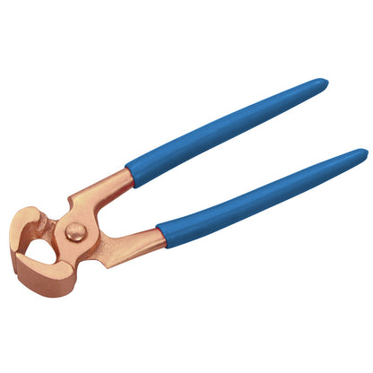 Tenaza para carpintero 200mm: Tenaza de metal cobrizo con mangos largos revestidos en azul