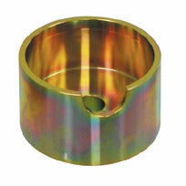 KL-1010-1004 - Manguito de soporte corto Ø90 mm: Casquillo cilíndrico metálico con reflejos dorados y orificio lateral