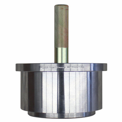 KL-1025-1751 - Empujador para cocer a fuego lento Ø175: Cilindro metálico con vástago central moleteado de latón