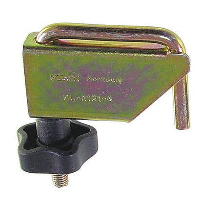 KL-0121-4 - Dispositivo de sujeción: Dispositivo metálico dorado con asa y pomo negro roscado inferior