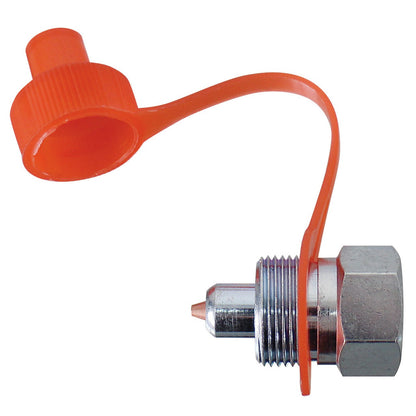KL-0215-321 - Acoplamiento, (lado de la manguera): Racor metálico roscado con caperuza protectora naranja unida por cordón