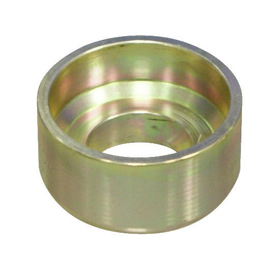 KL-0043-1104 - pieza de presión: Casquillo cilíndrico metálico dorado con orificio central roscado