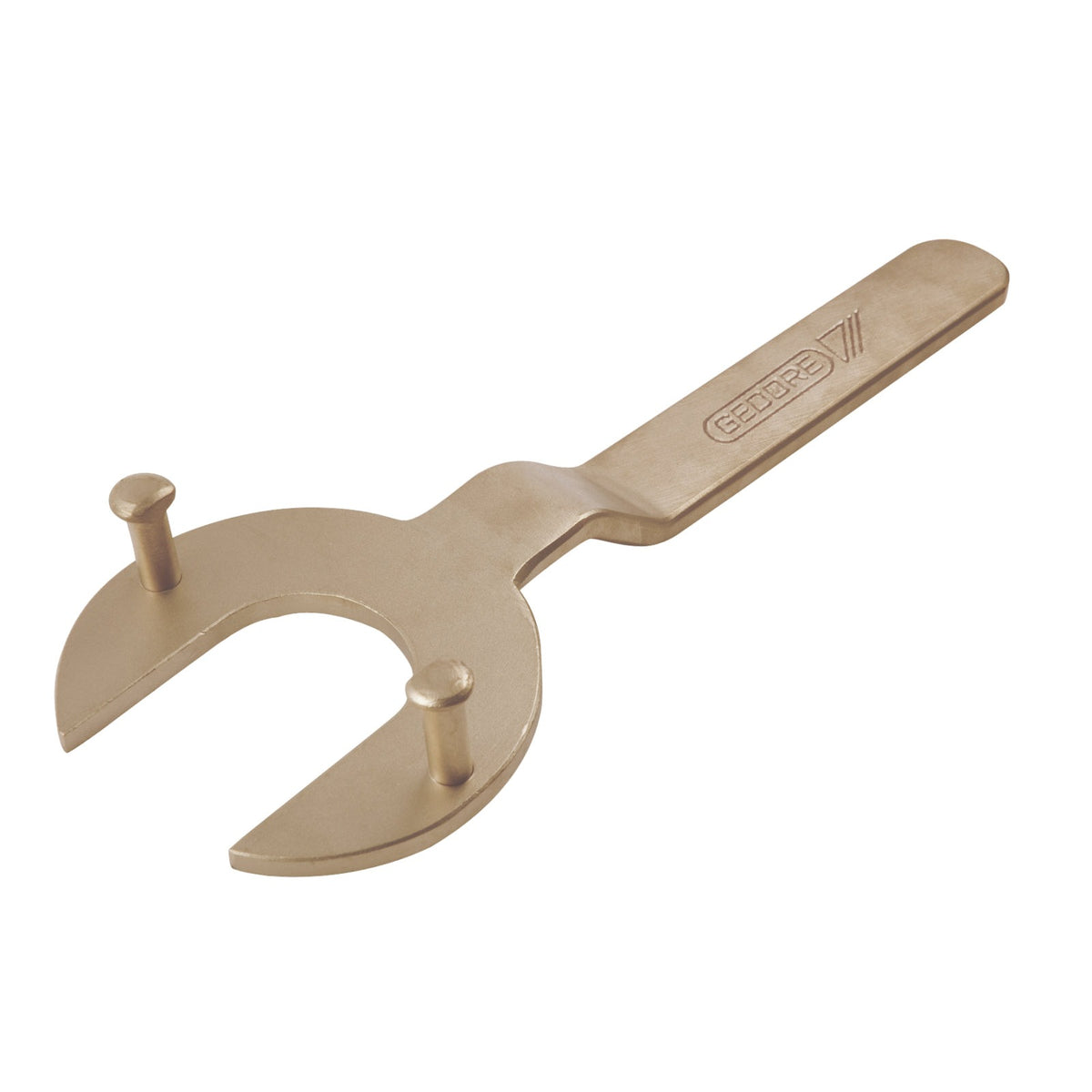 Llave válv tanque tipo B 150x90mm: Llave con boca curva y dos pasadores salientes, mango plano