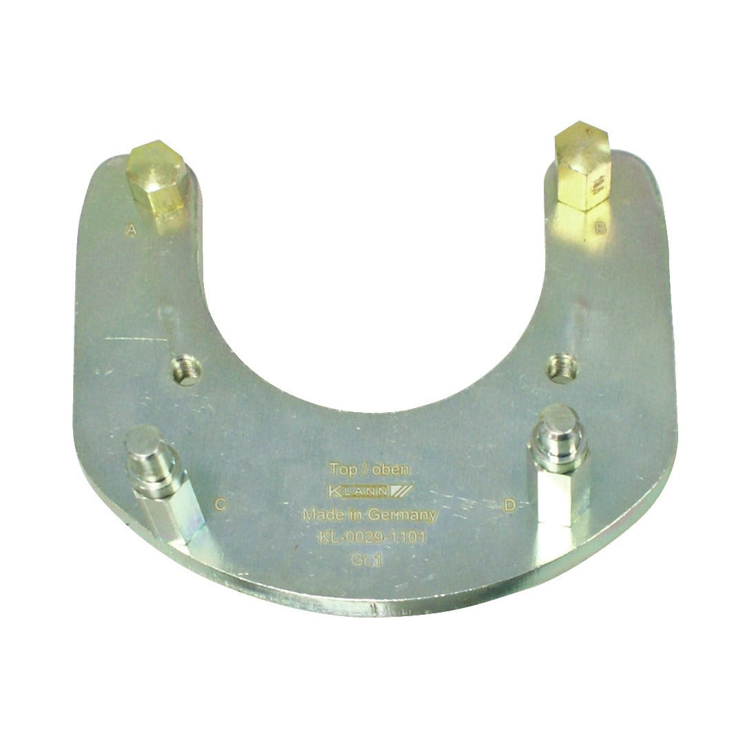 KL-0029-111 - Placa de soporte tamaño 1 con tornillos: Placa metálica en forma de U con pernos
