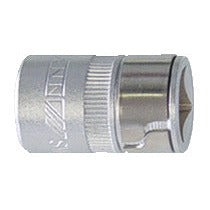 KL-0132-123 - Portapuntas cuadrado SW10, accionamiento 3/8": Adaptador cromado con cuadradillo hembra y punta ranurada