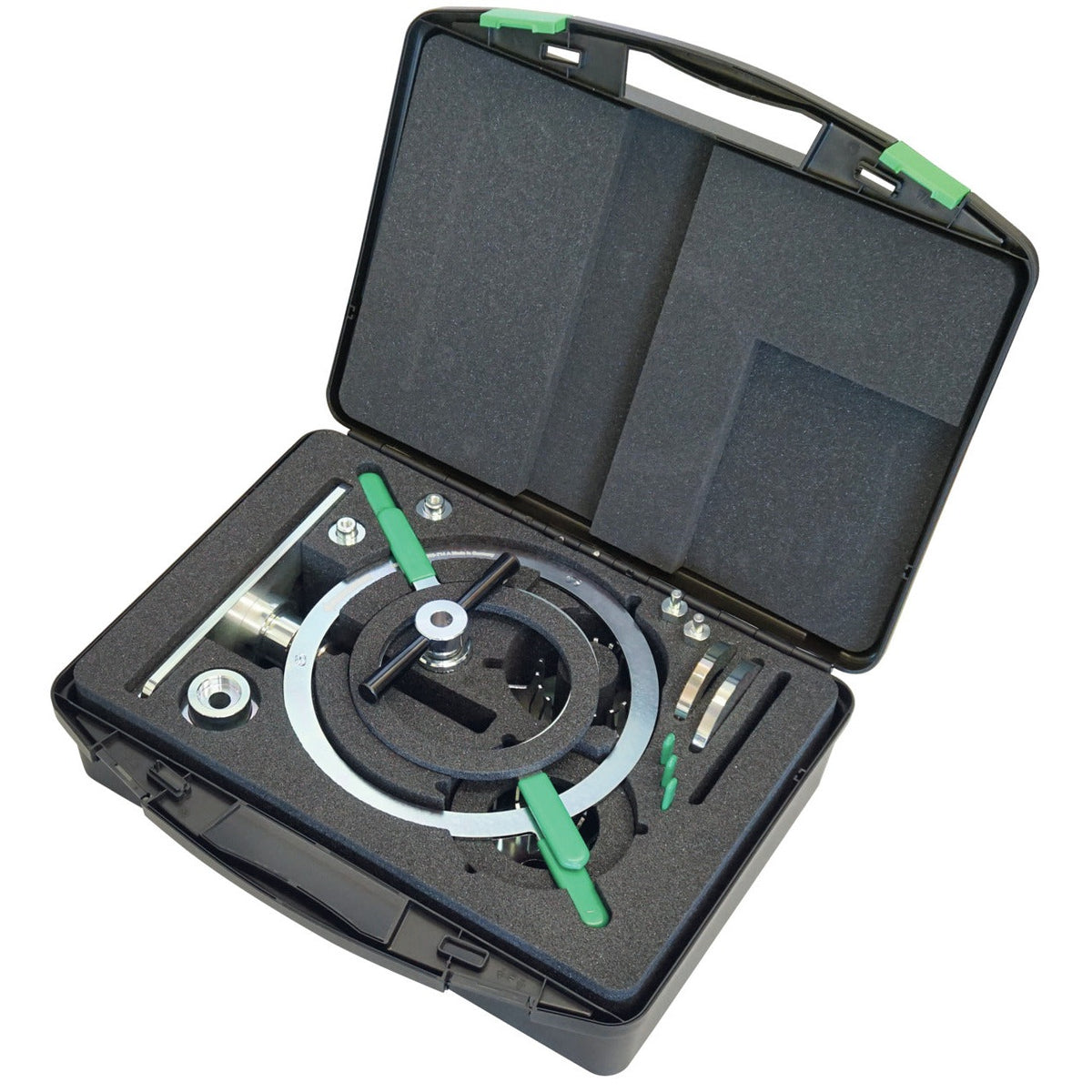 KL-0500-71 KA - Kit de herramientas de reajuste para doble embrague: Maletín negro abierto con anillo de ajuste