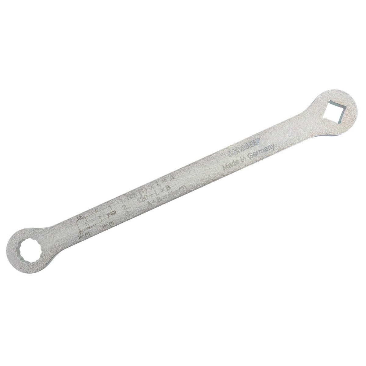 KL-0284-172 - Llave adaptadora SW13-3/8": Llave con anillo hexagonal en un extremo y cuadradillo macho en el otro