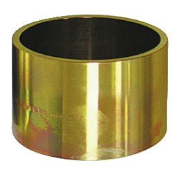 KL-0039-1676 - Manguito de presión/soporte corto Ø76/Ø68: Manguito cilíndrico metálico dorado hueco de paredes gruesas