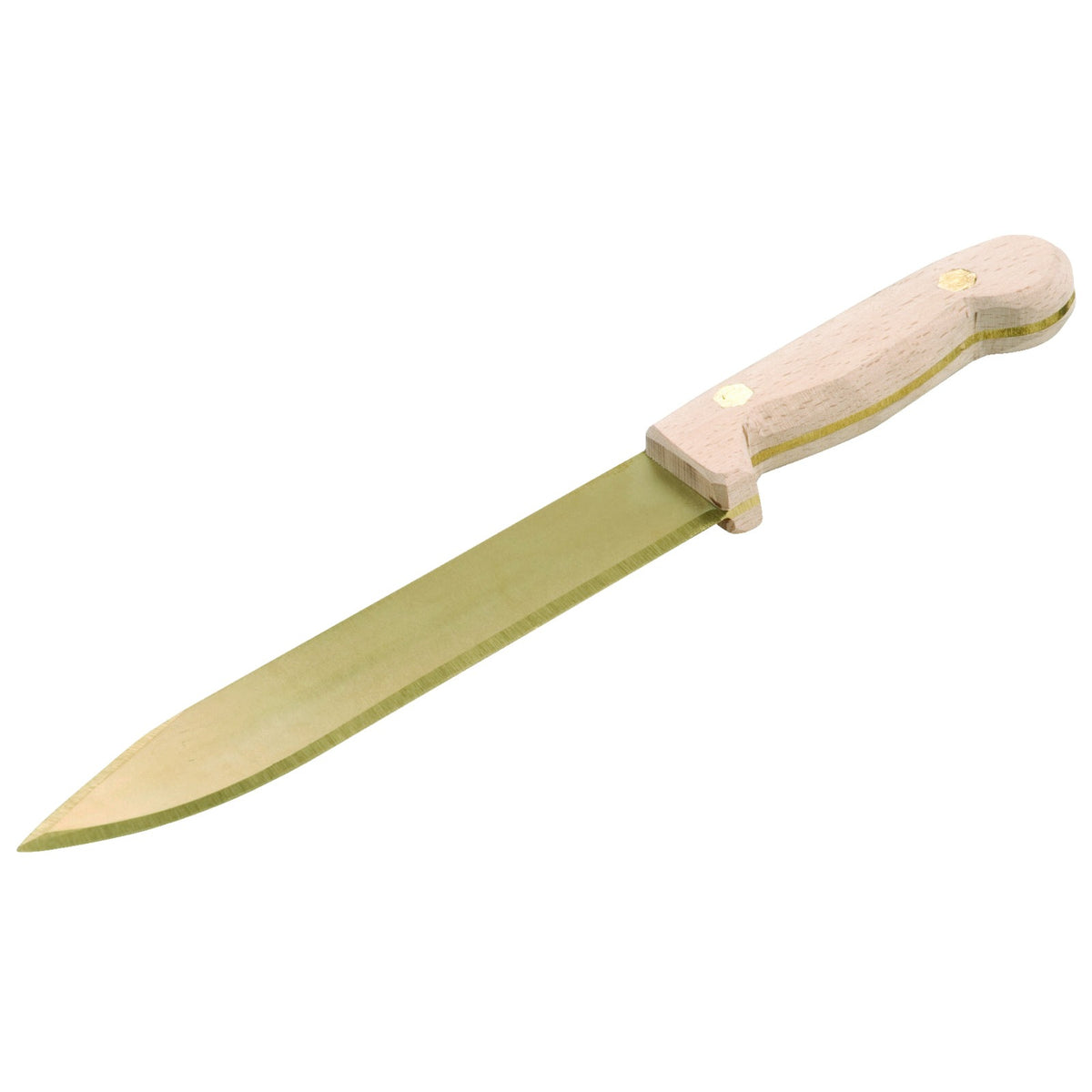 Cuchillo reforzado 300 mm ATEX: Cuchillo de hoja ancha metálica y mango de madera con remaches