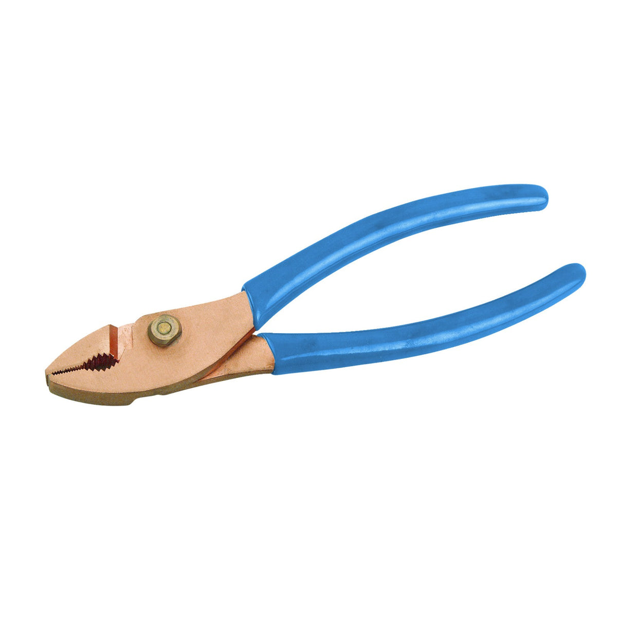 Alic universal ajustable 200mm: Alicate ajustable de mordazas dentadas y mangos bicolor bañados en azul