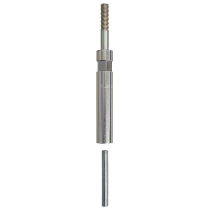 KL-0186-1239-1 - Perno de soporte 132,5 mm: Perno metálico cilíndrico con extremo roscado y varilla roscada suelta