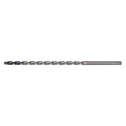KL-0250-4323 - Broca helicoidal Ø7x155x225 con sujeción fl: Broca helicoidal larga con espiral y vástago cilíndrico liso