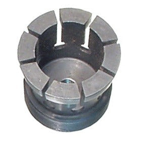KL-0042-9041 - Tamaño de la pinza. 4, Ø 48-52 mm: Casquillo cilíndrico metálico con ranuras longitudinales y base acanalada