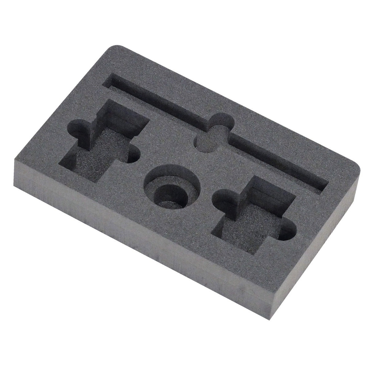 KL-0680-8090-1 A - Inserto de espuma: Bloque de espuma gris con huecos recortados para herramientas