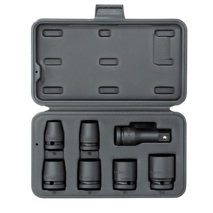GEDORE K 19-007 - Jeu de douilles à chocs 1/2", de 10 à 24 mm