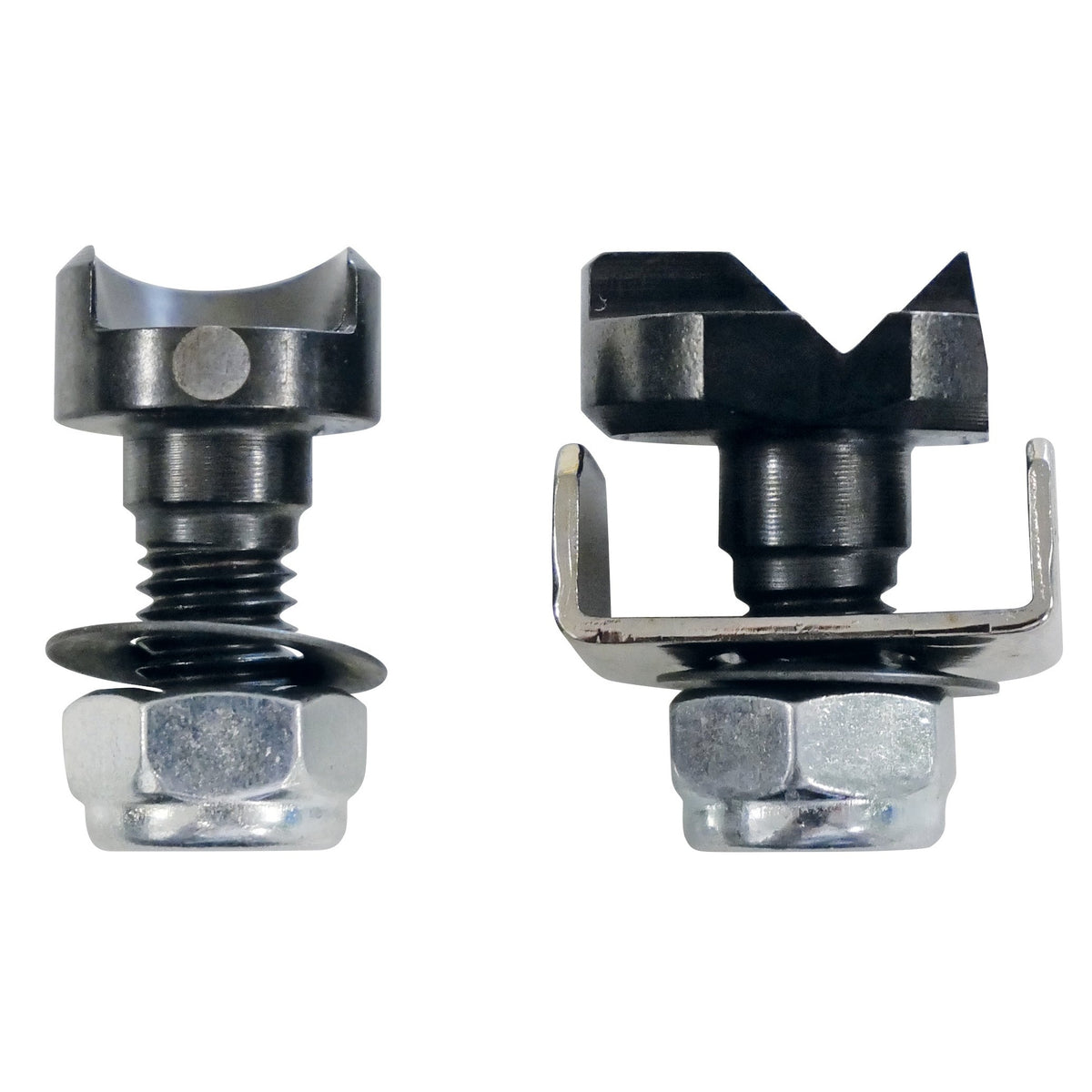 KL-0121-2301 - Insertos, set con madre: Dos tornillos con extremo ranurado en forma de horquilla, arandela y tuerca