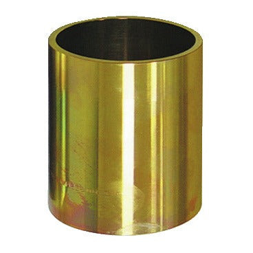 KL-0039-1776 - Manguito de presión/soporte largo Ø76/Ø68: Casquillo cilíndrico metálico hueco de latón dorado