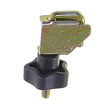 KL-0121-1 - Dispositivo de sujeción: Abrazadera metálica con asa y pomo negro de ajuste roscado