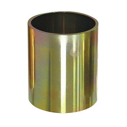 KL-0039-1782 - Manguito de presión/soporte largo Ø82/Ø74: Manguito cilíndrico metálico hueco de acabado dorado brillante