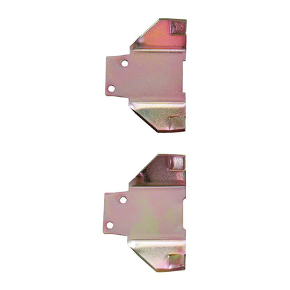 KL-0120-816 - Juego de adaptadores VW: Dos placas metálicas planas con orificios y muescas, acabado dorado brillante
