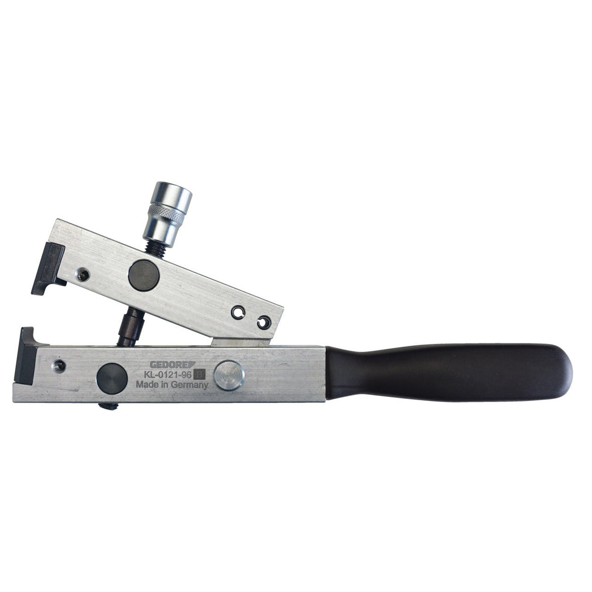 KL-0121-9600 B - Alicates para abrazaderas de manguera: Alicate metálico con mango negro y tornillo de ajuste superior