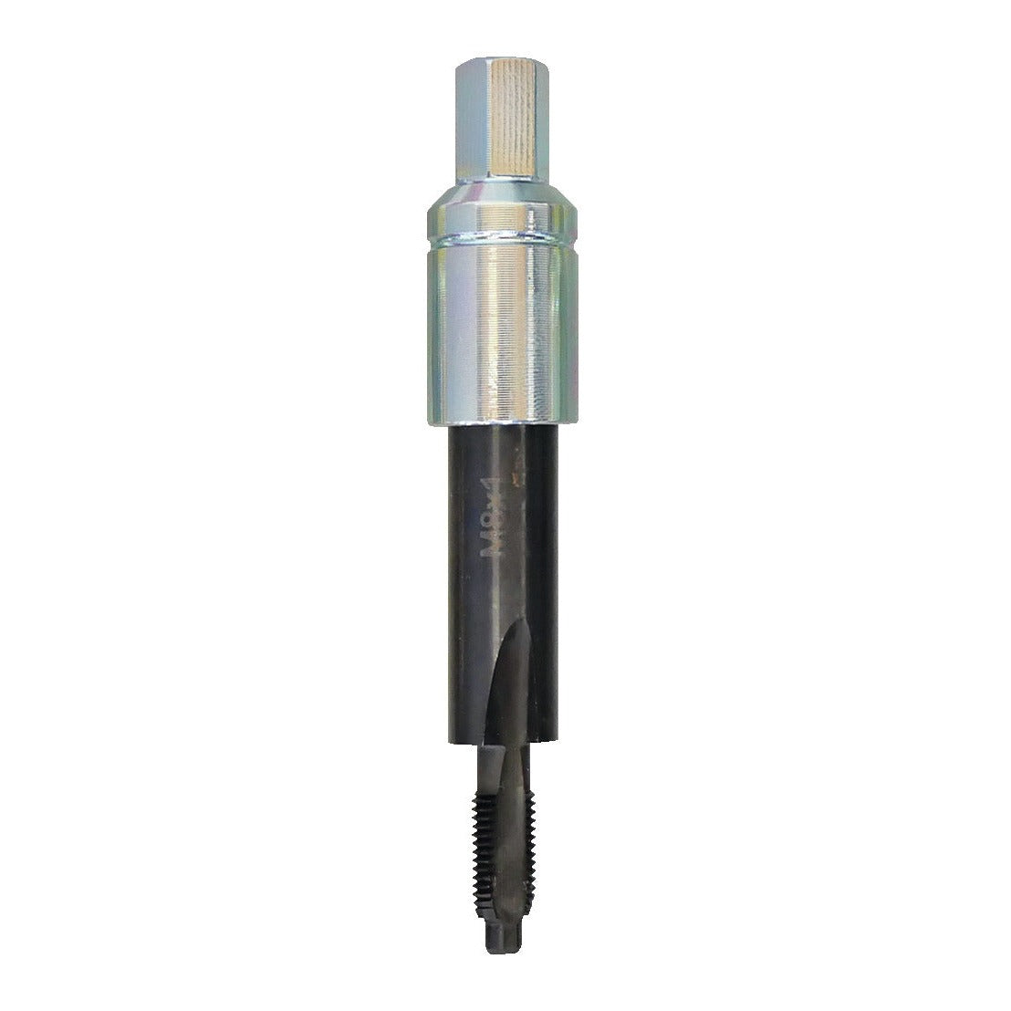 KL-1383-2232 - Toque M8x1: Macho de roscar M8x1 con mango cuadrado cromado y vástago negro