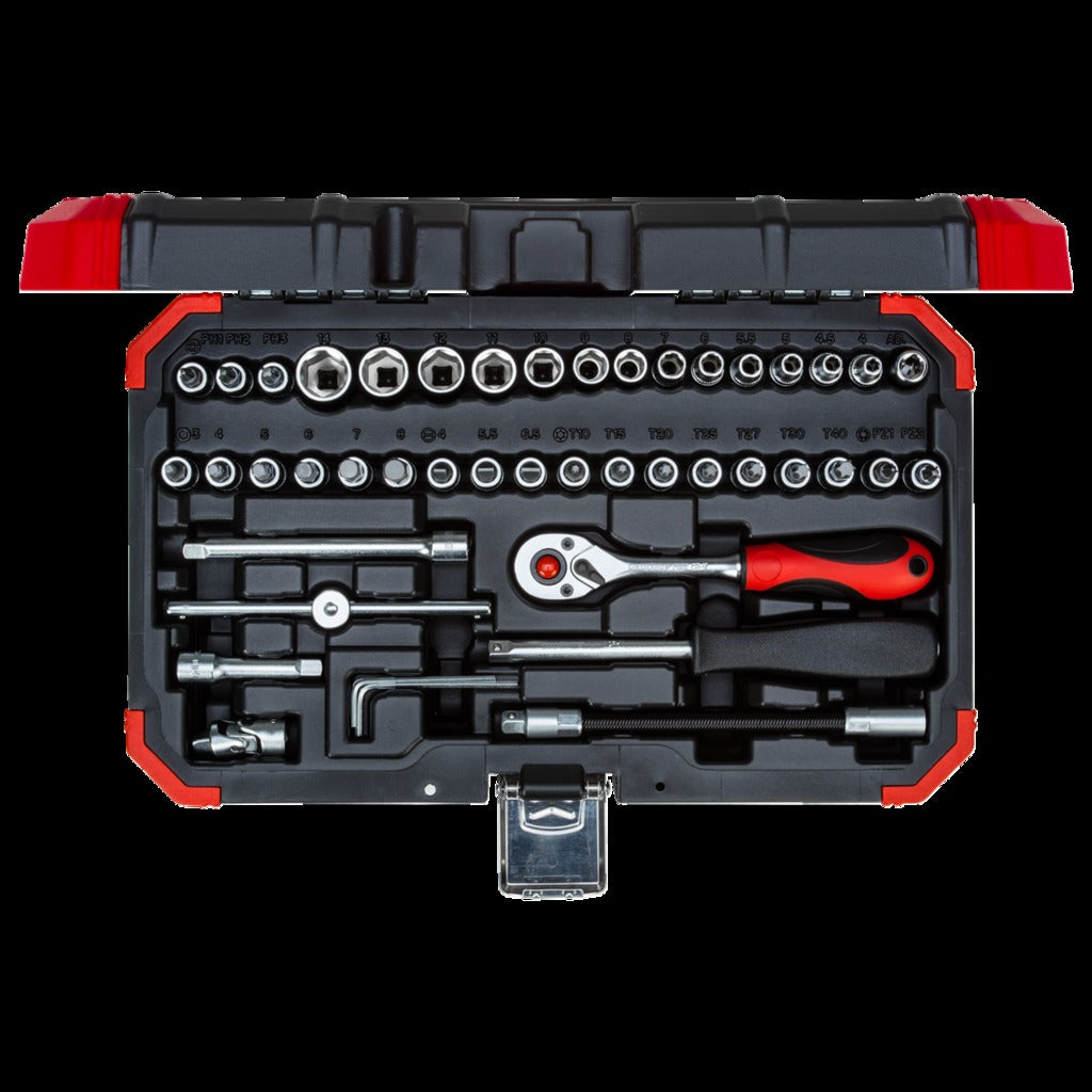 GEDORE red R49003046 - Jeu de douilles 1/4" 4-14 mm, 46 pièces