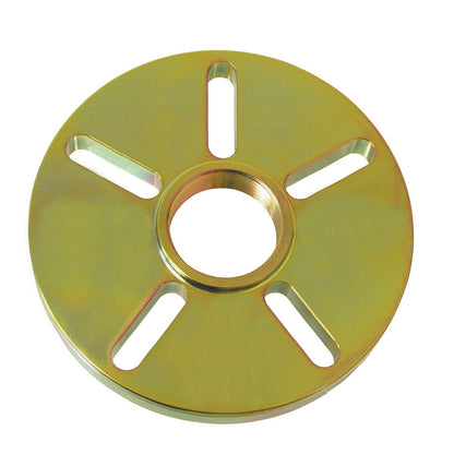 KL-0174-330 - Tamaño del disco perforado. 3 (5 hoyos): Disco metálico dorado con orificio central roscado