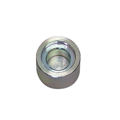 KL-1005-1115 - Pieza de presión corta: Pieza cilíndrica metálica con cavidad circular en un extremo