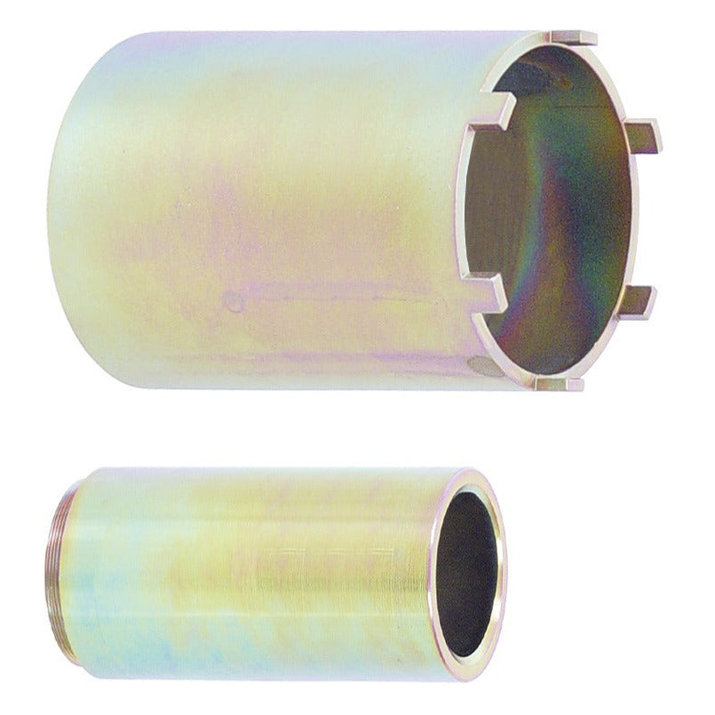 KL-1020-38 - Vaso para contratuerca de 6 polos con tubo guía, Ø 117 mm: Vaso con muescas en un extremo
