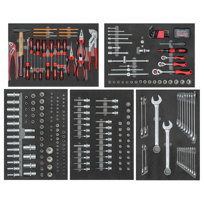 GEDORE red R22350012 - Jeu de 273 outils en 5 modules de mousse Check Tool