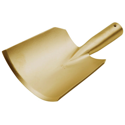 Rasqueta cóncava 150 mm ATEX: Pala pequeña de color dorado con mango corto integrado