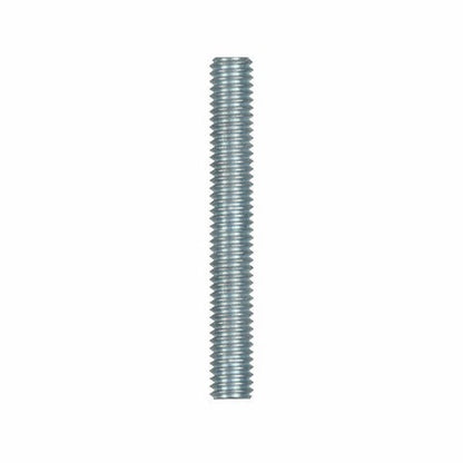KL-0186-1235-3 - Tornillo de fijación M6 x 45: Varilla roscada metálica de acabado plateado, sin cabeza