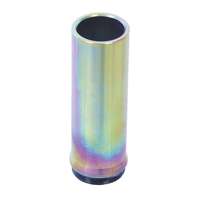 KL-1020-2908 - Tubo guía Ø 49 rosca M48x1,5: Tubo cilíndrico metálico con reflejos irisados y rosca en un extremo