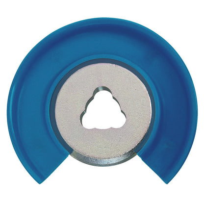 KL-0033-1102 - Placa de presión con onda p. y inserto protector: Disco metálico con orificio triangular redondeado