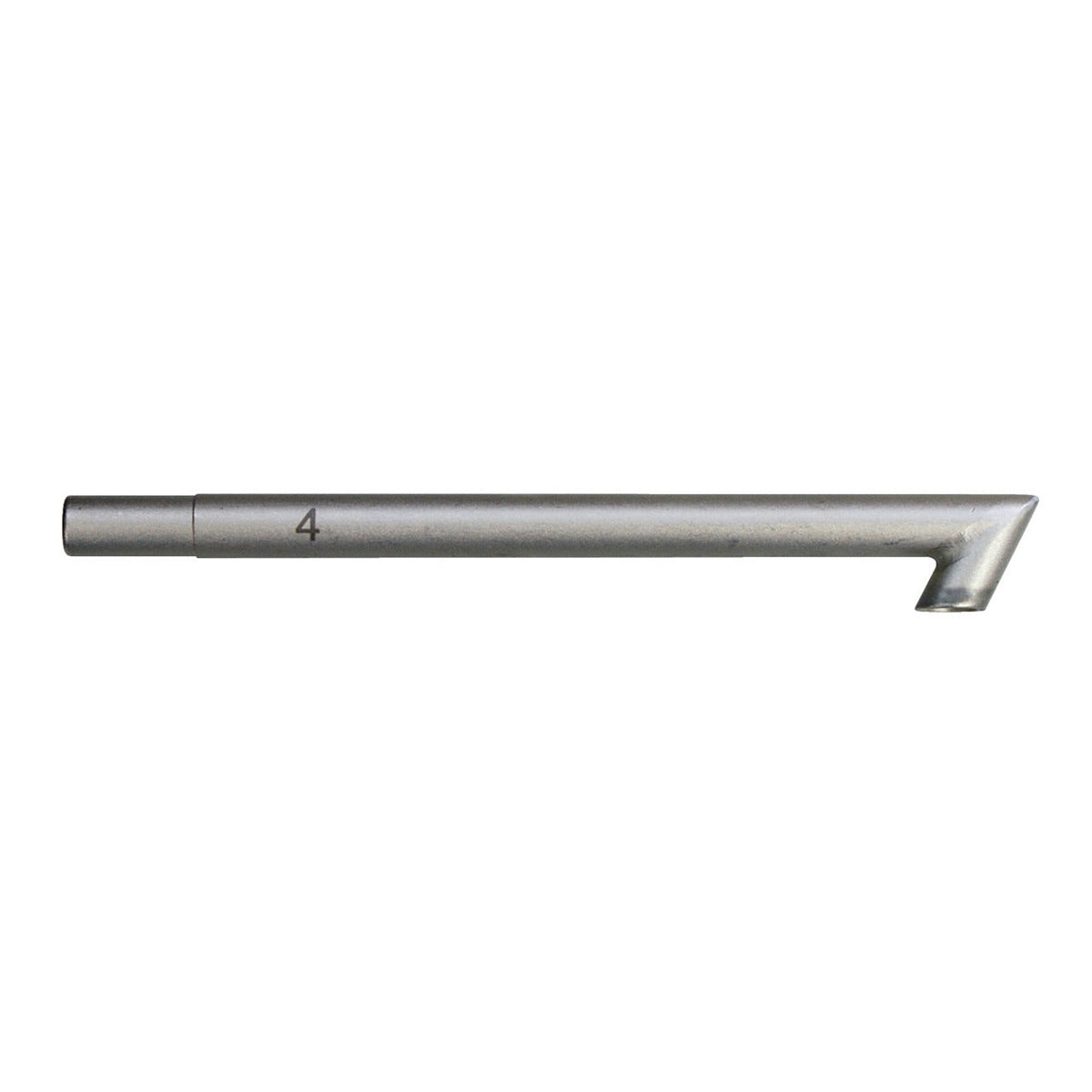 KL-0124-4358-3 - Adaptador corto para caja de cambios VW: Barra metálica recta con extremo doblado en ángulo y punta biselada