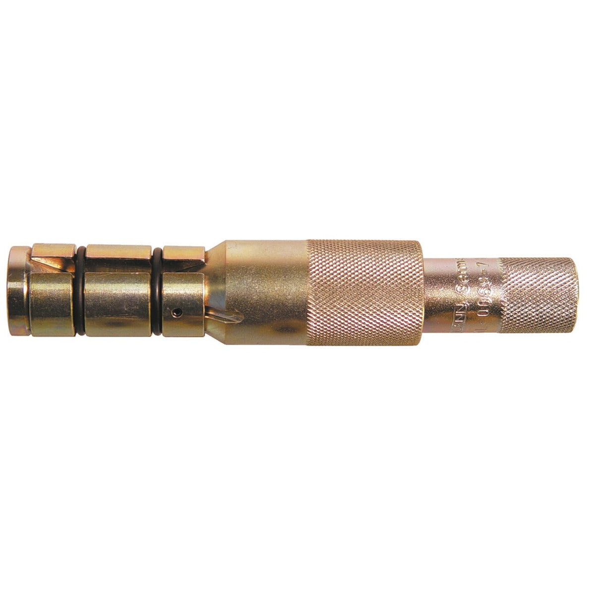 KL-0069-710 R - Mandril de centrado del embrague: Vástago metálico con anillos tóricos, sección moleteada y punta ranurada
