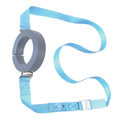 KL-0040-2290 - Cinturón de seguridad para cilindro hidráulico 10 t: Correa textil azul con anilla de sujeción
