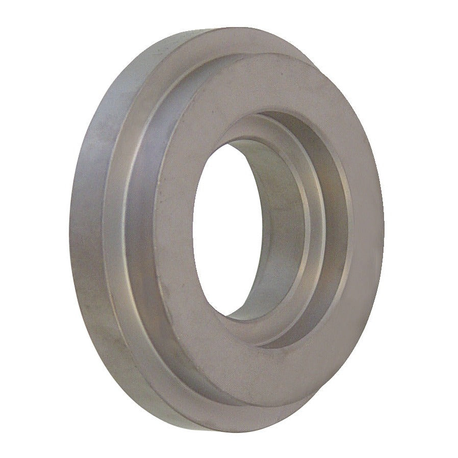 KL-0039-1401 - Tapa de cojinete: Anillo metálico escalonado con orificio central y bordes cónicos