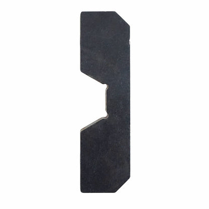 KL-0169-8101 - Media llave sin escuadra: Placa metálica plana con muesca en forma de V en un lateral