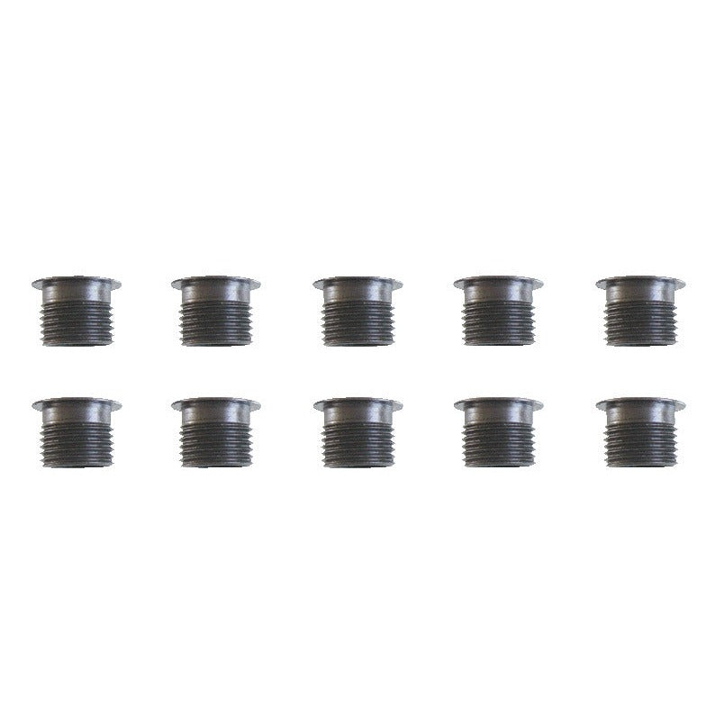 KL-0132-5304 - Insertos roscados M8x1, 10mm de largo (10 piezas): Diez insertos roscados metálicos cilíndricos en dos filas