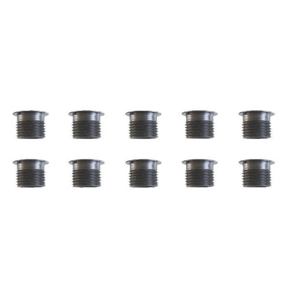 KL-0132-5304 - Insertos roscados M8x1, 10mm de largo (10 piezas): Diez insertos roscados metálicos cilíndricos en dos filas