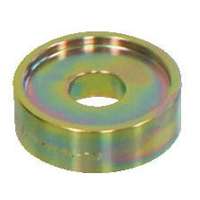 KL-1010-1305 - Pieza de presión, expansión Ø63 mm: Anillo metálico dorado con orificio central y reborde escalonado