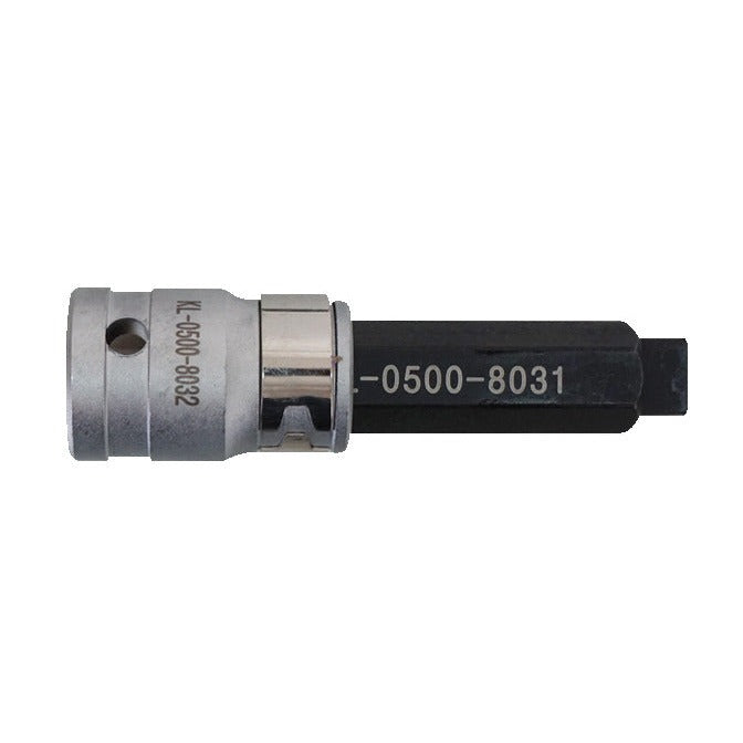KL-0500-803 - Herramienta de reinicio DMF: Adaptador cuadradillo con vástago hexagonal largo y orificio lateral