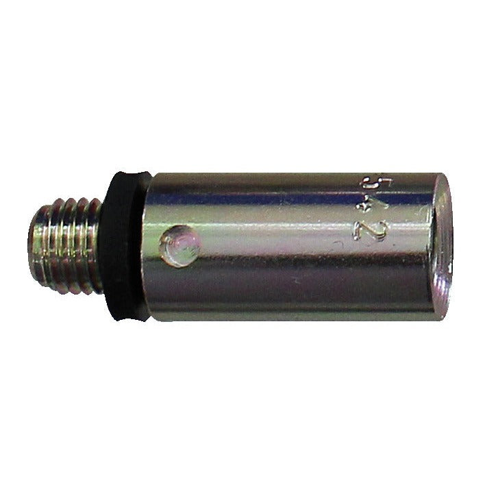 KL-0369-542 - Adaptador M10x1 a M10x1.25: Adaptador cilíndrico metálico con rosca externa y junta negra